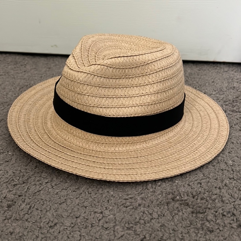 Madewell Tan Packable Braided Straw Hat, Size M/L
